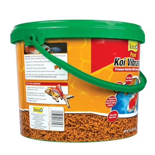 TetraPond Koi Vibrance, Soft Sticks, Easy to Digest Floating Pond Food, 3.31 lbs | Daily Diet for Koi Fish and Ornamental Goldfish, Feed When Water is Above 50 Degrees, Highly Digestible, Clean & Clear Water - size: 3.31 Pound (Pack of 1)