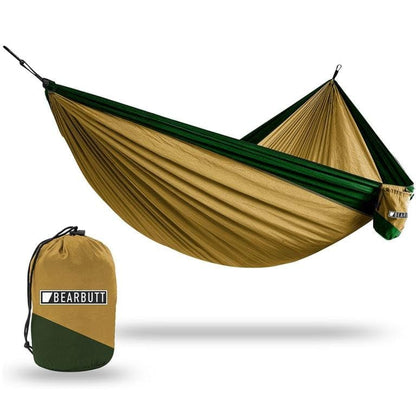 Double Hammock by Bear Butt - color: Khaki / Dark Green