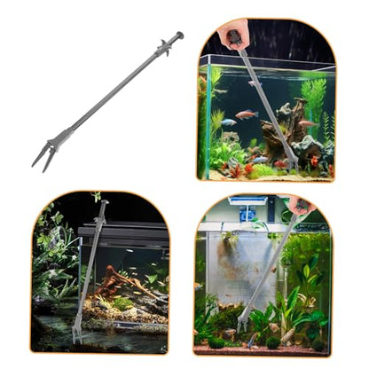 IMIKEYA Long Aquarium Tongs - 20 Inch Plastic Tweezers for Easy Plant Maintenance and Fish Feeding - Ideal Aquarium Grabber Tool for Freshwater and Saltwater Tanks