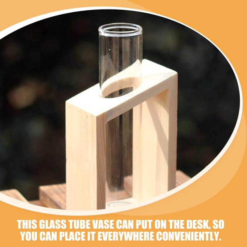 4-Pack Glass Test Tube Vases for Plant Propagation Hydroponic Planter Tubes Indoor Flower Display Terrarium Plant Holders 4.33In