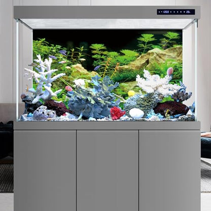 AWERT 48x24 inches Aquarium Background Seaweed Aquarium Background Aquatic Plant Stone River Bed & Lake Fish Tank Background Vinyl Background - size: 48x24in/120x60cm