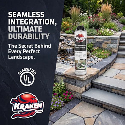 Kraken Bond Black Spray Waterfall Foam Sealant 2x24 oz & Aquarium Silicone Sealant 2x10.1 fl. oz – Bundle for Vivarium, Terrarium, Fountain & Aquascape Background, Foam Gun and Cleaner Included - color: Black Foam Set, size: 2 Pack (Habitat Set)