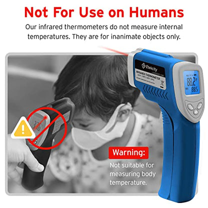 Etekcity Infrared Thermometer Laser Temperature Gun, -58°F~1130°F, Blue | Cooking, Pizza Oven, BBQ, Meat, Kitchen, Reptile, HVAC, Adjustable Emissivity, MAX Display, High Temperature - color: Arctic Blue, style: Advanced