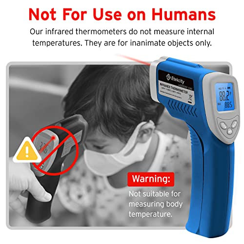Etekcity Infrared Thermometer Laser Temperature Gun, -58°F~1130°F, Blue | Cooking, Pizza Oven, BBQ, Meat, Kitchen, Reptile, HVAC, Adjustable Emissivity, MAX Display, High Temperature - color: Arctic Blue, style: Advanced