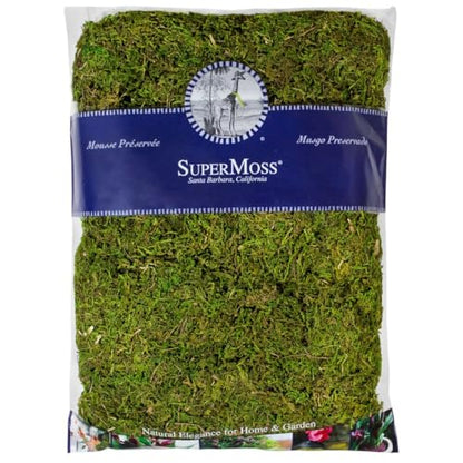 SuperMoss (22166) Feather Moss | Natural Green Moss Sheets for Crafts, Fairy Garden Decor, Wedding Table Runners, Reptile Tank Accessories, and Indoor Plant Soil Cover, 1,400 cu. in., Fresh Green - size: 1,400 cu. in.