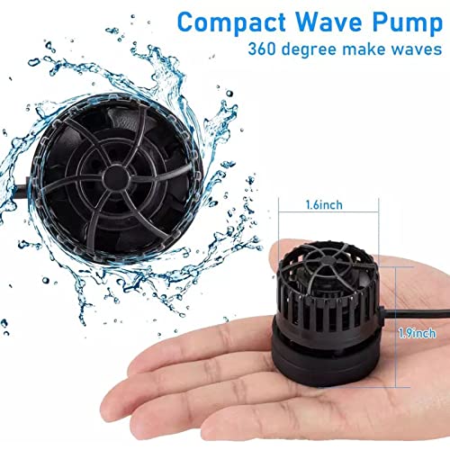 Mini Aquarium Pump Wave maker For Aquarium USB Power Connector 530GPH (2000L/H) Circulation Water Pump 5W DC 5V With Magnetic DC Powerhead For Tanks Up to 14 Inches And 5 10 20 Gallons Fish Tank