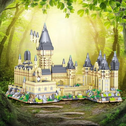 3000+PCS Micro Mini Hog Magic Castle Building Blocks Toys set with tweezers | Creative Ideals HC Tower Building Bricks Set,High difficulty, long assembly time,incompatible,Present for 14+ Kids or Adults - style: HC Castle