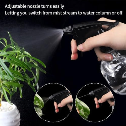 Spray Bottles 7pcs 8oz Empty Plastic Spray Bottle with Adjustable Nozzle for Hair and Cleaning Solutions Includes Funnel and Labels | Clear Plastic, Adjustable Nozzles, Funnel and 7 Name Labels, for Hair Care Cleaning Plants and Household Liquids