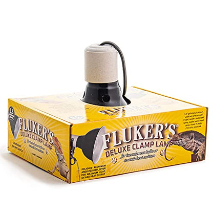 Fluker's Clamp Lamp, Heavy Duty, 75-Watt Maximum | On/Off Switch | 5.5" Diameter | Pack of 2 | UL/CUL Approved - size: 5.5 Inch (Pack of 2), style: 5.5" with On/Off Switch for Reptiles