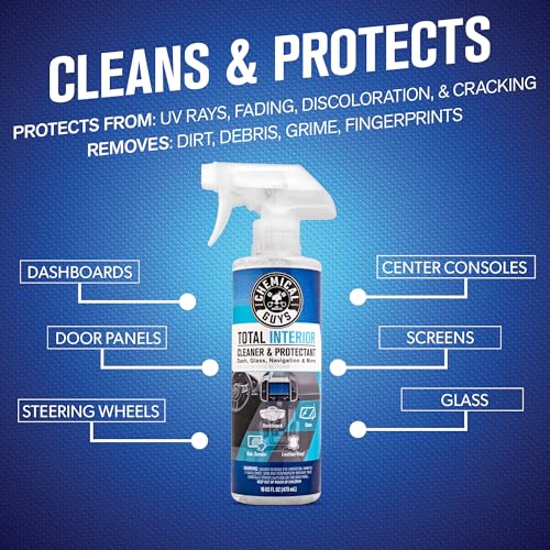 Chemical Guys, Total Interior Cleaner Variety Kit, New Car & Black Cherry | Sample two aromas in one box, a one-step spray for dashes, seats, door panels and screens, boxed ready to gift - size: 48 Fl Oz (Pack of 1), style: BAG KIT