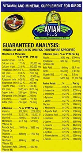 Zoo Med Laboratories Bzma374 Avian Plus Bird Vitamins, 4 oz (976610)
