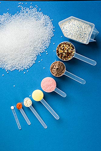 1/2 Tablespoon (1.5 Teaspoon | 7.5 mL) Long Handle Plastic Measuring Spoon for Coffee, Protein Powder, Pet Food, Spices, Grains, Dry Goods – Food-Grade BPA-Free (Pack of 1) - size: 7.5 mL | 1/2 Tablespoon. | 1 1/2 Teaspoon.