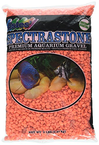 Spectrastone Permaglo Orange Aquarium Gravel for Freshwater Aquariums, 5-Pound Bag