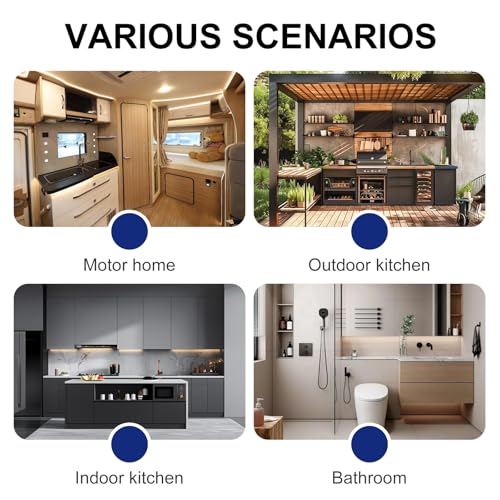 110V Tankless Water Heater Electric, YIHUIBF 3000W Tankless Electric Water Heater Instant, Under Sink Water Heater with Digital Display, On Demand Hot Water Heaters Electric for Kitchen Washin