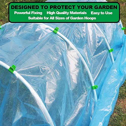 Greenhouse Clamps for 1/2 Inch PVC Pipe, Greenhouse Hoops,Support Frame, Grow Tunnel,Plant Support Garden Stakes.For Fixing Plant Cover, Garden Plastic Sheeting, Film Row Cover, Net. - size: for 1/2 inch PVC Pipe