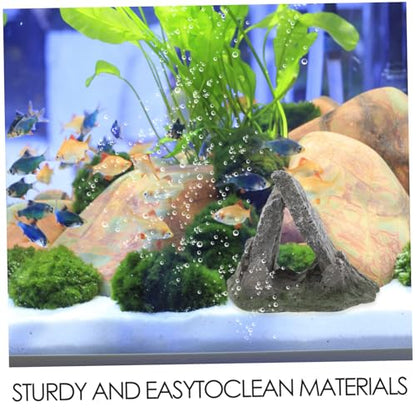 BESPORTBLE Aquarium Decoration Resin Reptile Hide Cave Unique Natural for Turtle Snake Habitat Terrarium Fish Tank Accessory Easy to Clean Maintain Aesthetic Appeal