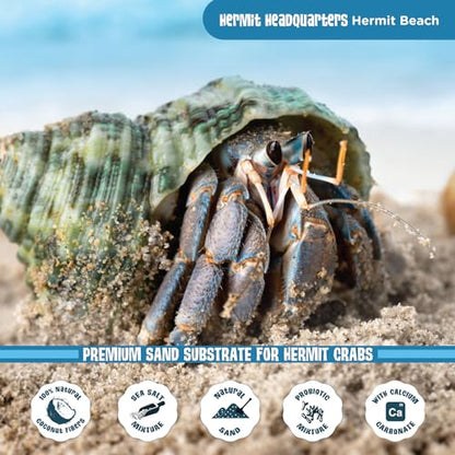 Fluker's All Natural Premium Hermit Crab Sand Substrate, Sand Mixture with Coconut Fiber, For Hermit Crab Tanks, 12 lbs. - size: 12 LBS