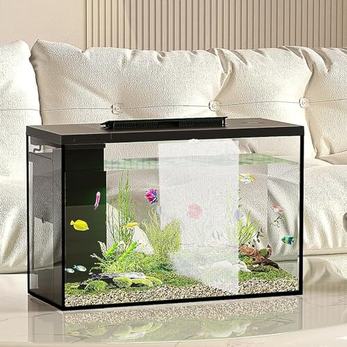 2 PCS Aquarium Fish Tank Divider Plastic Grid Divider Clear Cuttable Grid Plate Fish Tank Isolation with Bracket Fish Tank Separator for Betta Fish Tank Aquarium Terrarium 13 x 10 Inch