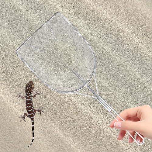 BESPORTBLE Stainless Steel Reptile Sand Shovel Reptile Box Cleaning Tool with Fine Mesh Filter for Lizard Snake Terrarium Substrate Scooping