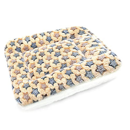 Small Animal Bed Mat, Soft & Warm, Suitable for Guinea Pig, Hamster, Rabbit, Rat and Bearded Dragon (X-Large(13.3''x9.4''), Star Brown) - color: Star Brown, size: X-Large(13.3''x9.4'')
