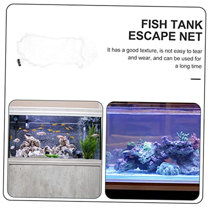Abaodam Fish Tank Protective Net Mesh Cover for Jumping Fish and Reptiles and Versatile Use As Divider Easy to Cut and Install