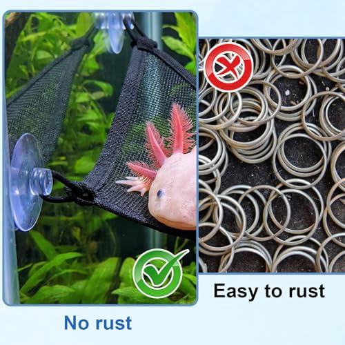 2Pcs Reptile Hammock, Bearded Dragon Hammock with Suction Cups Rope