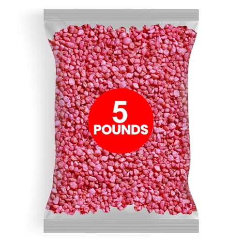 Hygloss Craft Rocks Mini Stones for Art Projects - Bag O' Gravel, Neon Red, 5 lb - color: Neon Red, size: 5 lb, style: Gravel