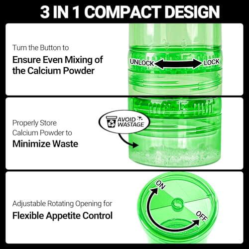 Cricket Calcium Powder Mixer for Reptiles with 4Pack Reptile Night Heat Lamp, 100W Night Heat Lamp for Reptiles & Amphibians,Simulate Nature Moonlight Purple Night Light for Bearded Dragon Lizard Sna