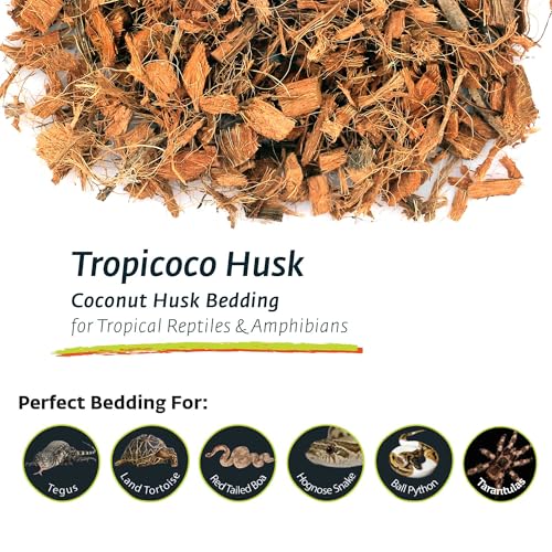 Galápagos (05017) Tropicoco® Husk Bedding for Reptiles, Amphibians, & Terrariums High Absorbency, Eco-Friendly, Dust-Free Perfect for Water Dragons, Tortoises, Snakes, & More, 72QT Breeder Block