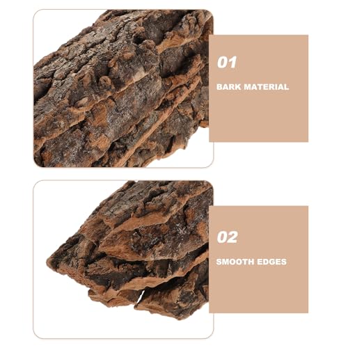 Toyvian Natural Cork Bark Flats Rounds, Organic Reptile Hide Basking Platform Bioactive Terrarium Wood Decor for Bearded Dragons Geckos Hermit Crabs