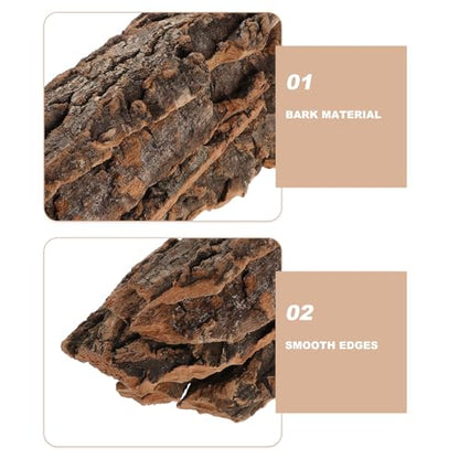 Toyvian Natural Cork Bark Flats Rounds, Organic Reptile Hide Basking Platform Bioactive Terrarium Wood Decor for Bearded Dragons Geckos Hermit Crabs