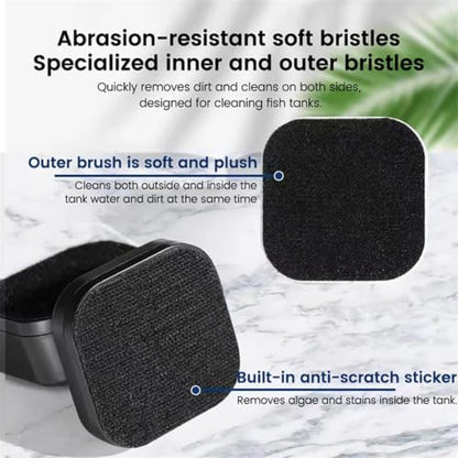 Fish Tank Magnetic Glass Aquarium Cleaner Small Glass Brush Scrubber Pads | Fish Tank Magnetic Glass Cleaner Small Aquarium Glass Scrubber Brush Pads Strong Magnetic Algae Cleaner Aquarium Fish Tank - color: D