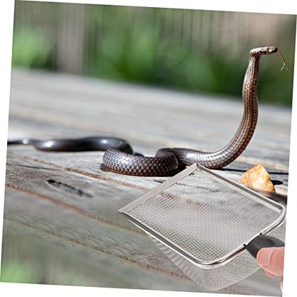 BESPORTBLE Stainless Steel Reptile Sand Shovel PET Manure Residue Cleaning Tool for Turtles Lizards Snakes Easy to Use Sturdy