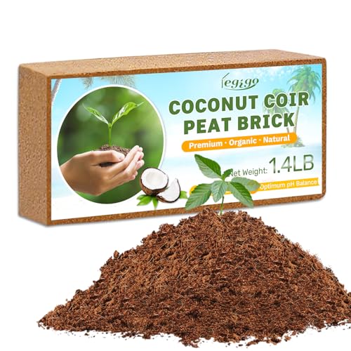 1 Pack Organic Coco Coir Brick for Plants, Natural Coconut Coir Soil | Moisture Retention, Coconut Fiber Substrate for Seed Starting, Soil Amendment, Potting Mix, Gardening, Composting & Reptile - size: 1 Pack