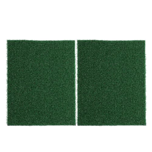 TEHAUX 2pcs Artificial Grass Mat for Aquarium Turtle and Reptile Tank, Resin Simulation Carpet with Versatile Application for Background Landscaping and Aquarium Landscape Decor