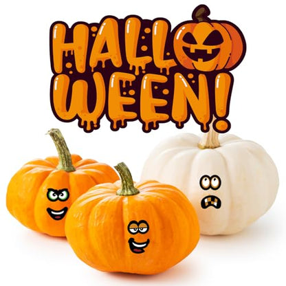 1200Pcs Halloween Stickers, Cartoon Eyes Mouth Sticker Pumpkin Face Stickers for Halloween DIY Art Craft Party Decorations - style: Halloween Eyes Mouth