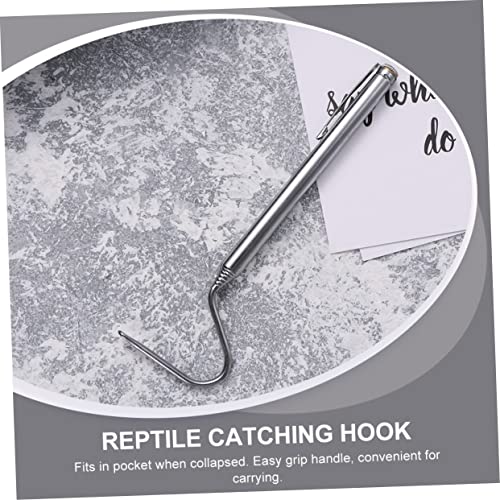 2pcs Retractable Snake Hook Snake Catcher Tool Reptile Catching Hooks and Smooth Design for Reptile Enthusiasts