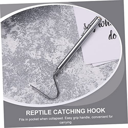 2pcs Retractable Snake Hook Snake Catcher Tool Reptile Catching Hooks and Smooth Design for Reptile Enthusiasts