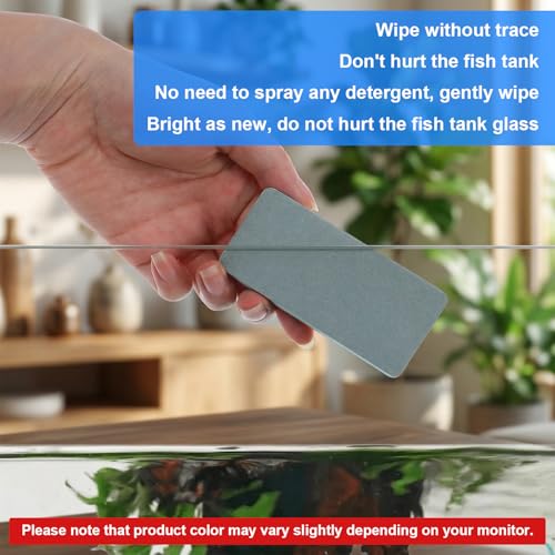 5Pcs Double Sided Aquarium Sponge Brush, Aquarium Glass Sponge | Dual-Action Fish Tank Glass Scraper and Sponge, Handheld Non-Scratch Cleaning Pad for Small Glass Aquarium Maintenance