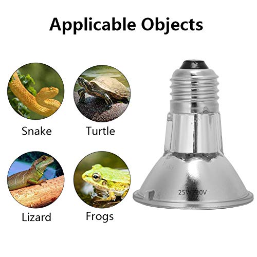 Reptile Sun Lamp, Full Spectrum Light Self Ballasted Vapor Basking Spot Light Bulb Visual Light Heat UBA UVB Sunbathe Bulb for Reptile Amphibian(75W) Heat Lamps
