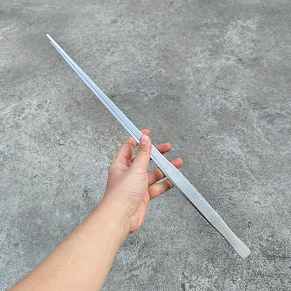 Extra Long 18.7 Inch Stainless Steel Tweezers Feeding Tongs (Longer Than Arms, Straight) for Terrarium