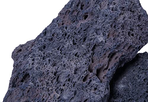 Black Lava Stone Natural Aquascaping Rock 16lb Planted Aquarium | Porous rock; cichlid, shrimp and terrarium - size: 04 Black Lava Stones（3-10inch,16lbs）