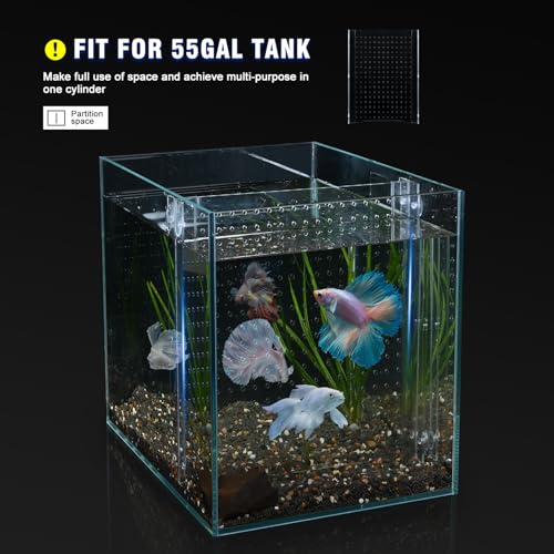 Acrylic Fish Tank Divider for 55 Gallon Aquarium, 55gal Tank Separator - size: 13''x19''(55gallon)