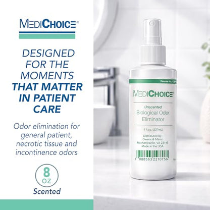 MediChoice Biological Odor Eliminator, Unscented, Pump Spray, 8 Oz, 1314OE8121 (Each of 1)