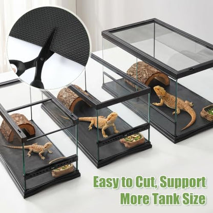 120Gallon Reptile Terrarium Mat Liner 59X24 Reptile Carpet Bedding | Leopard Gecko Tank Liner Mat Bearded Dragon Substrate for 4x2x2 Reptile Enclosure