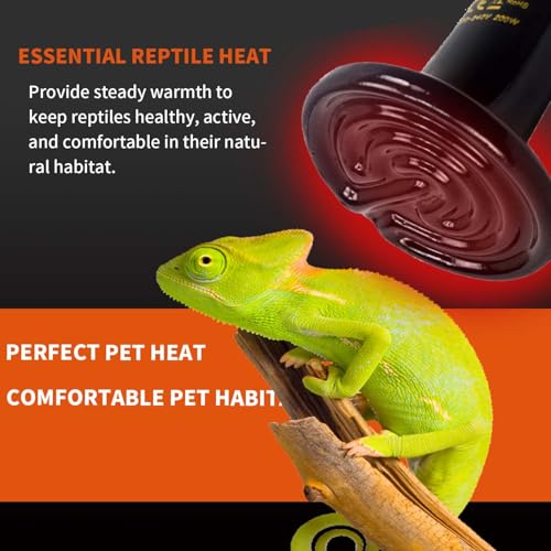 150W Reptile Heat Lamp(2 Packs)-Ceramic Heat Emitter for Reptiles Amphibian Pet Brooders Chicken Incubation, and Terrariums Turtle Lizard Bearded Dragon Snake E26 - size: 85-150W