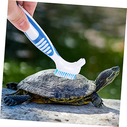 Aquarium Tools Scrubbing Brush for Fish Tank Turtle Shell Cleaning Brush Reptile Tank Accessories Reusable Material Double-Sided Design