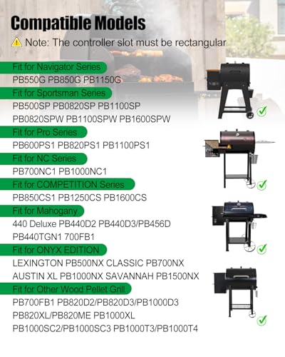 Rectangular Grill Controller Fit for Pit Boss 440-1600 Navigator Sportsman | Fit for Onyx Pro Series Mahogany Competitiion Legacy Models, Grill Control Board, 1°F Precision