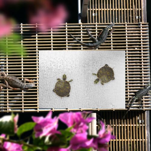 Heating Pad Mat with Advanced Reflective Film Technology Reptile 2pcs Portable Lightweight Heat Mat Silver Thermal Insulation for Frogs and Geckos in Terrarium or Reptile Tank
