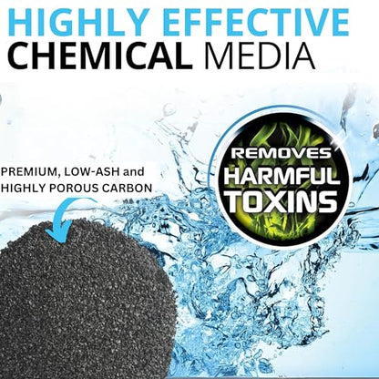 36 Pcs 306/307 Filter Media Canister Filter Maintenance & Replacement Filter Media Kit, Quick Clear, Carbon Bags (300g), Biomax (500g), Bio Foam, Phosphate-Ammonia-Nitrite Remover, Including Mesh Bags - size: 306/307